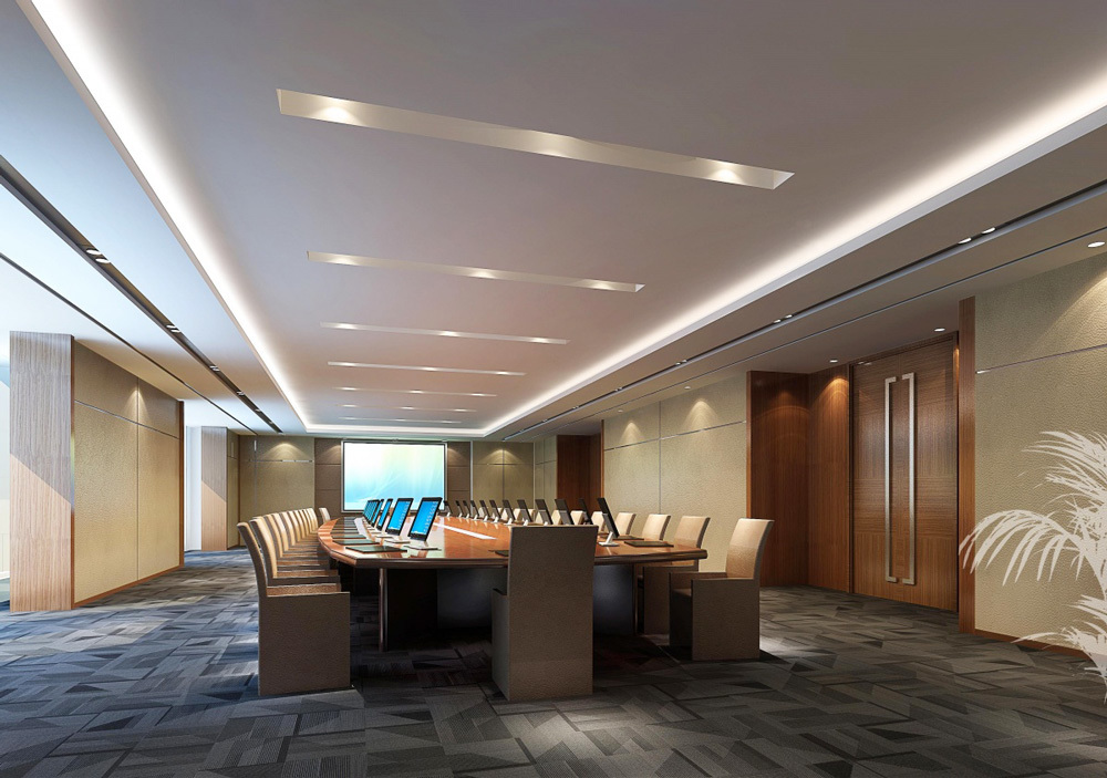 90平米現(xiàn)代風(fēng)格會(huì)議室裝修設(shè)計(jì)效果圖賞析